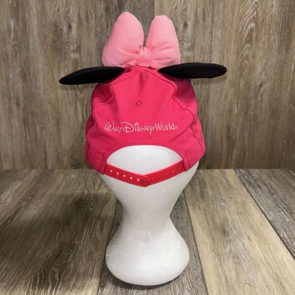 Disney YOUTH Pink Minnie Mouse Ears And Bow Baseball Cap Hat Walt Disney World - Picture 4 of 8